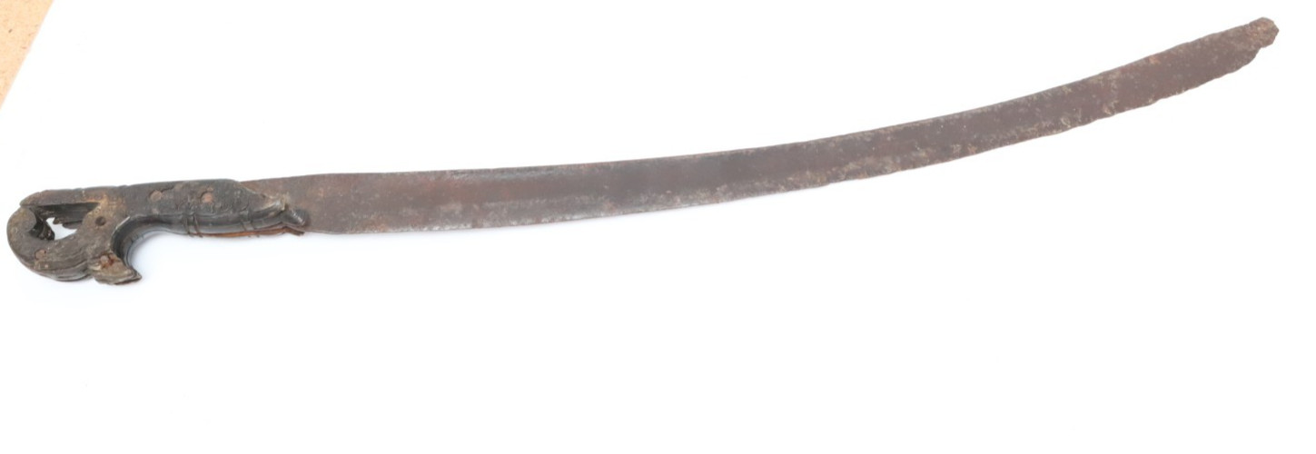 Antique TIMOR Island SWORD CARVED DESIGNS Weapon Knife Indonesian Tribe Weapon