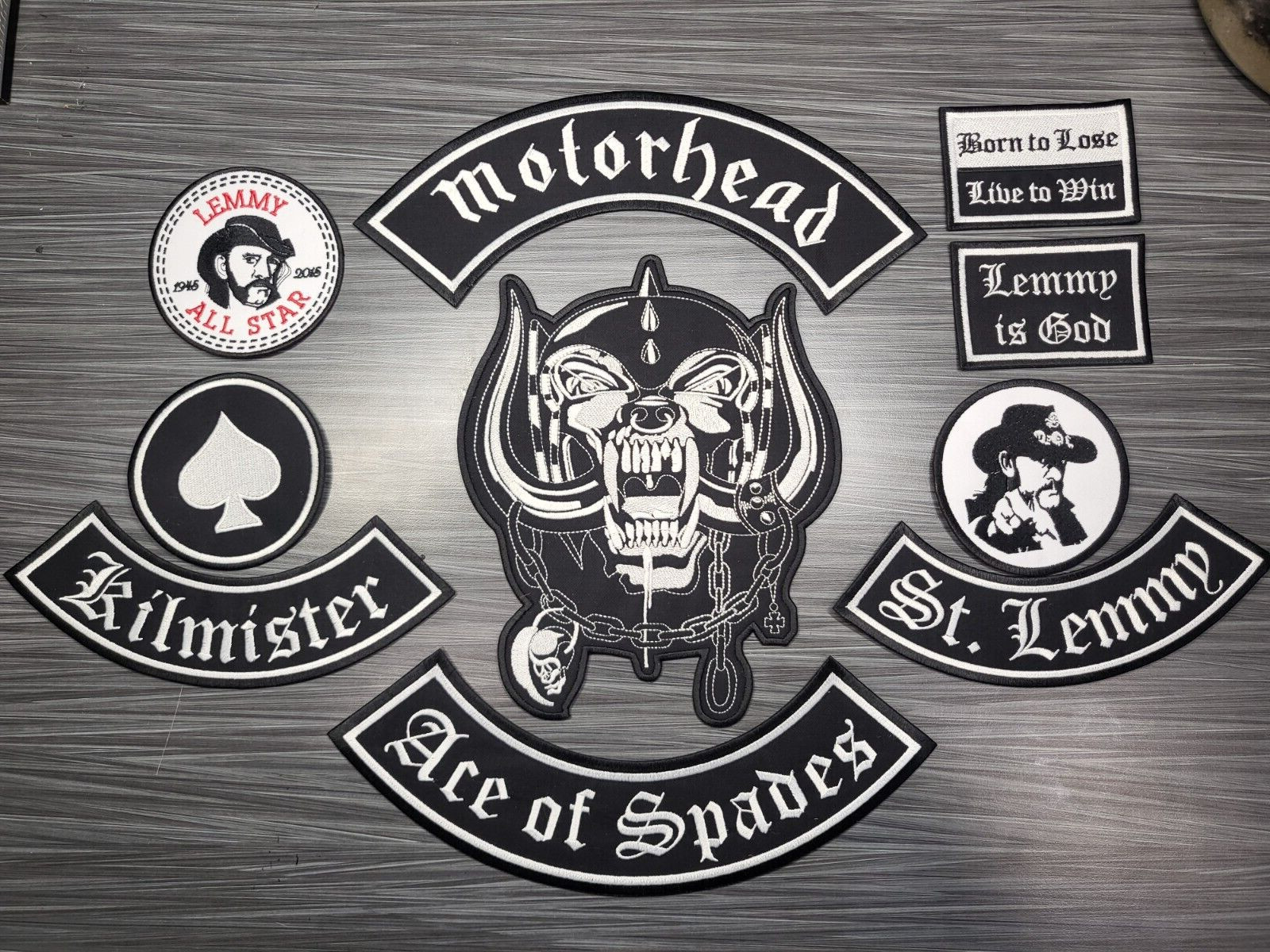 EMBROIDERED MOTORHEAD ACE OF SPADES FULL PATCH SET 10pcs (Please Read Ad)