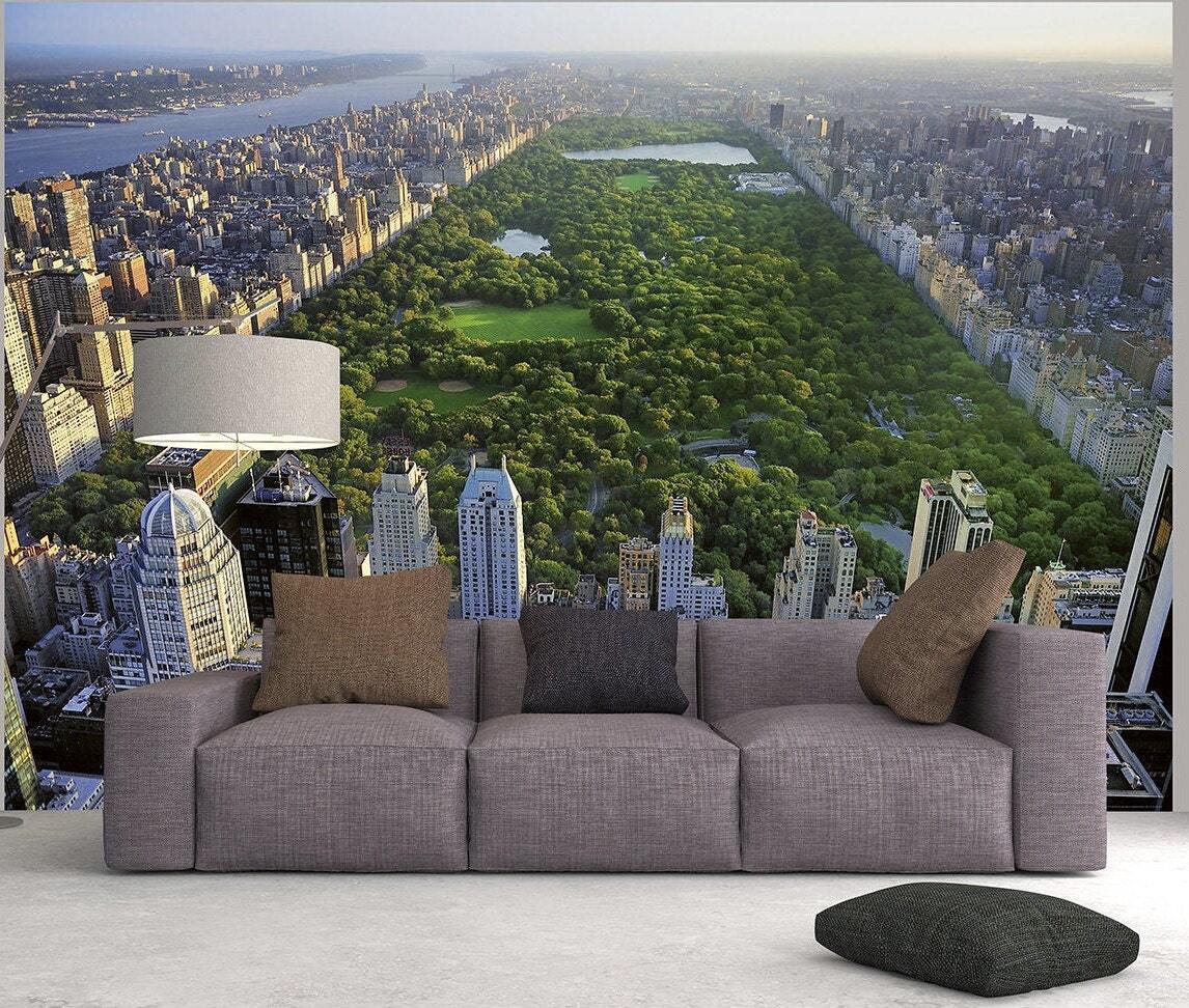 Central Park Wall Mural 144Wx100H Removable New York Manhattan Scenery View