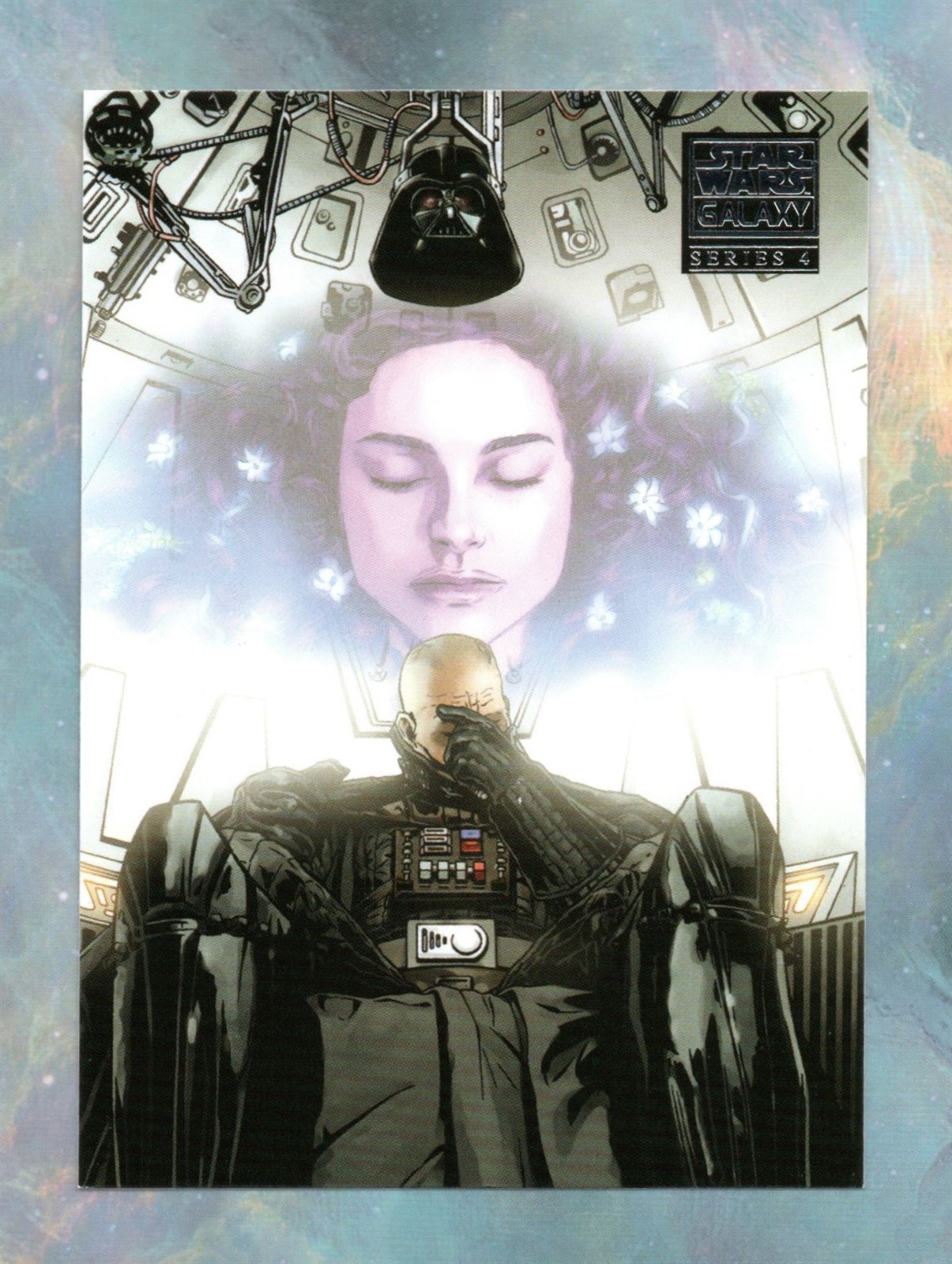 2009 Topps Star Wars Galaxy Series 4 BASE #120 / CHECKLIST - PADME & DARTH VADER 2009 Topps Star Wars Galaxy Series 4 BASE #120 / CHECKLIST - PADME & DARTH VADER
