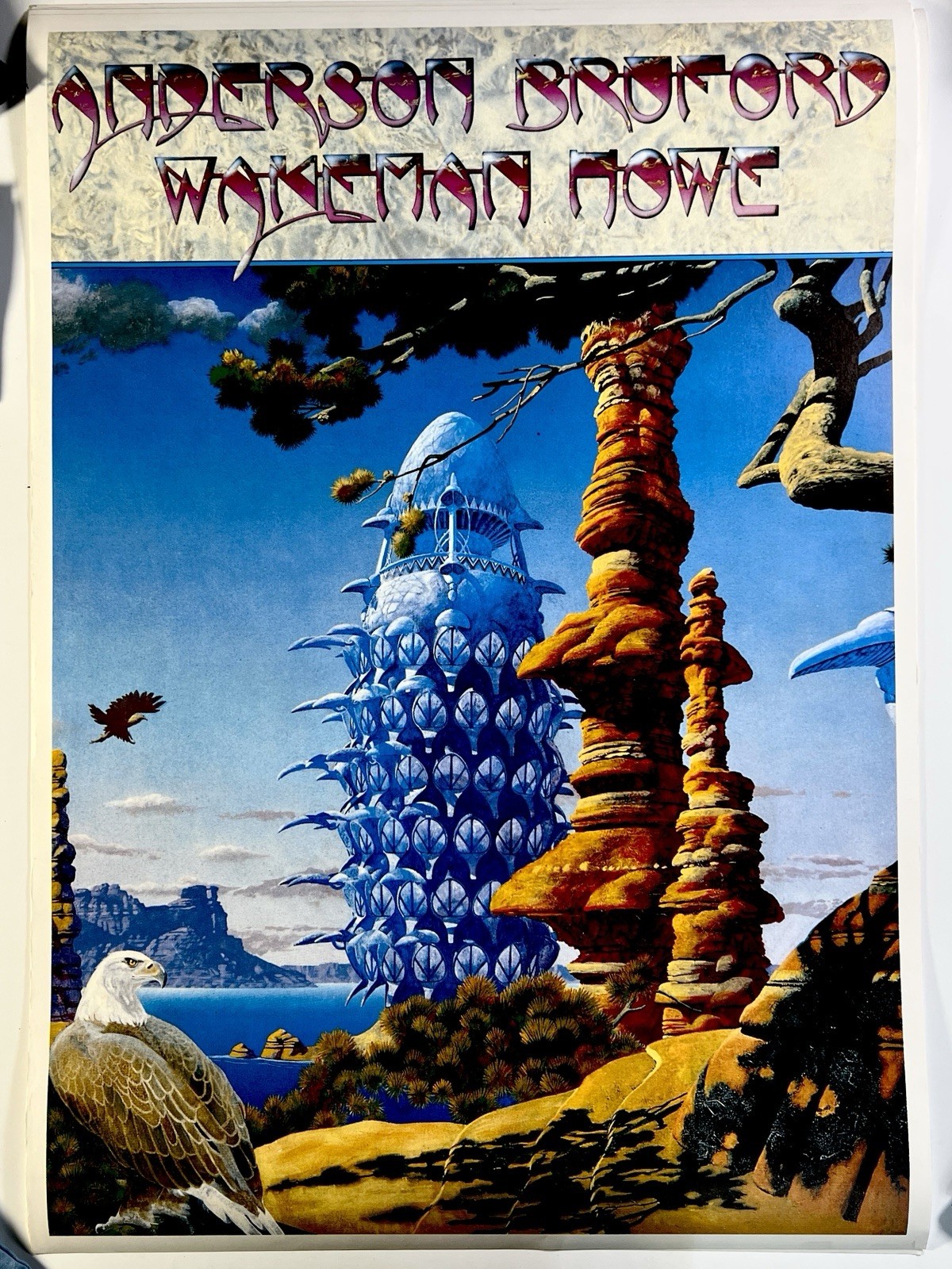 Yes. ANDERSON BRUFORD WAKEMAN HOWE Poster. New Old Stock. Original 1989 Vintage.