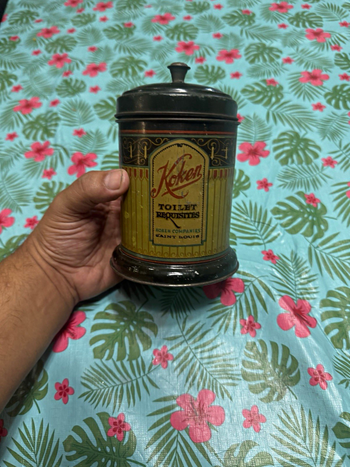 Koken barber supply Toilet Canister Container with Lid Koken barber supply Toilet Canister Container with Lid