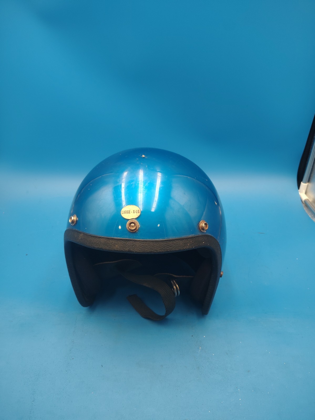 vintage NORCON TW-1 motorcycle helmet classic blue