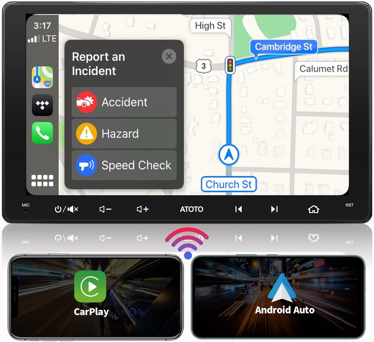 ATOTO F7WE 9 inch Double Din Car Stereo Wireless CarPlay & Wireless Android Auto ATOTO F7WE 9 inch Double Din Car Stereo Wireless CarPlay & Wireless Android Auto