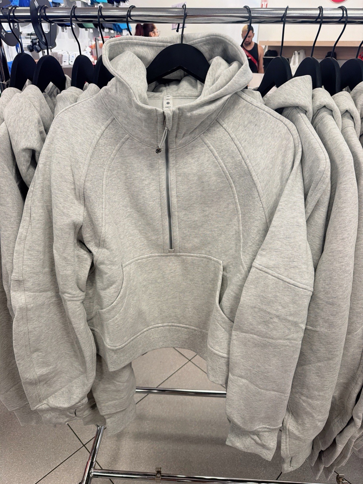 NWT Lululemon Scuba Half Zip Hoodie Plush Light M/L Grey 