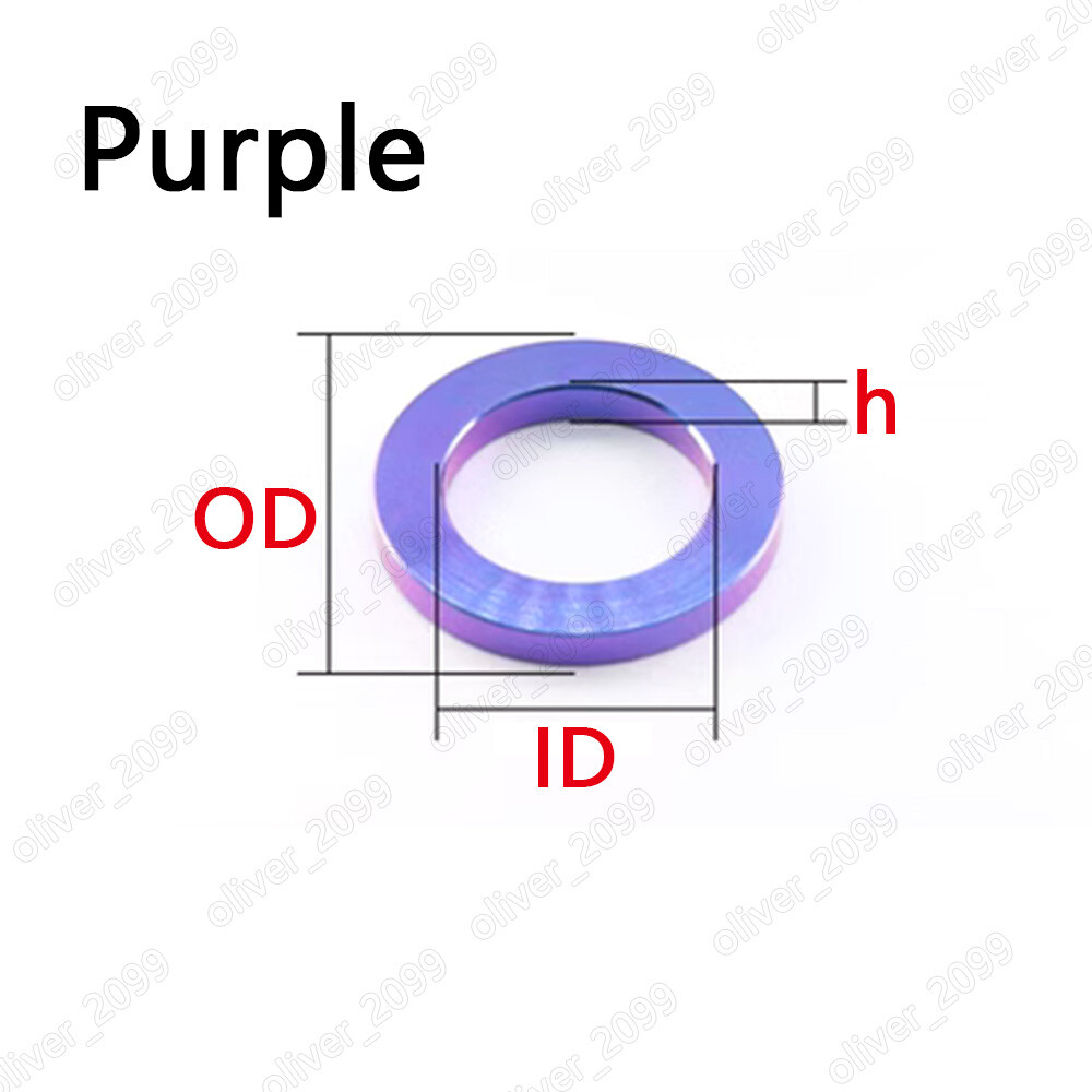 Colorful Titanium GR5 Metric Flat Washer M4 M5 M6 M8 M10