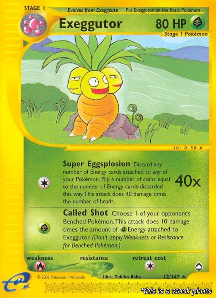 Exeggutor (12) 012/147 AQ Pokemon NM