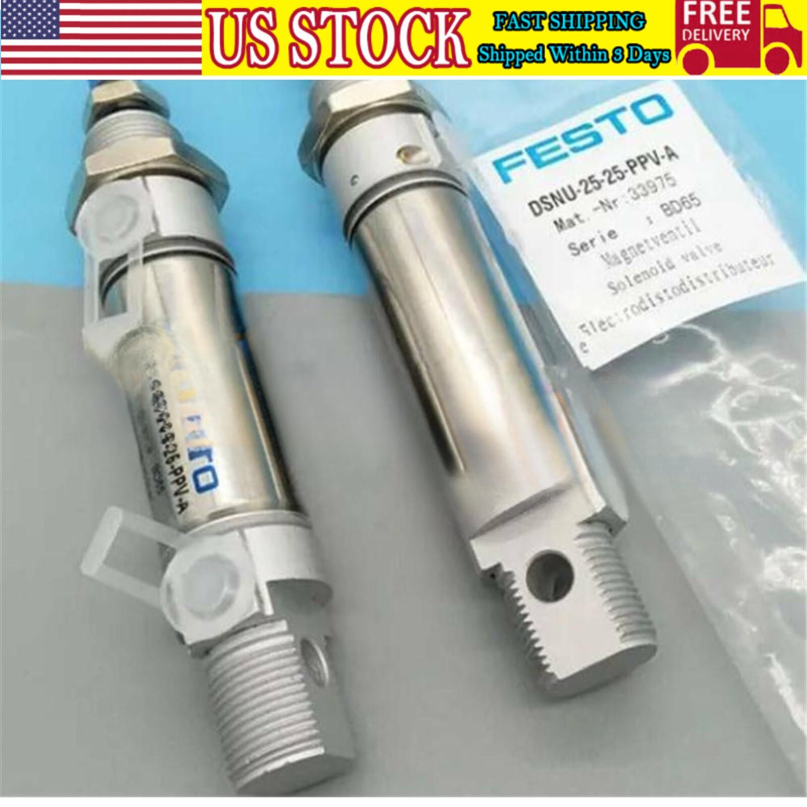 US FREE TAX 1PC New Festo DSNU-25-25-PPV-A 33975 Pneumatic Cylinder
