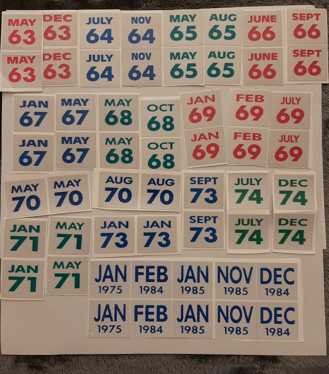 2 Connecticut License Plates.  YOM Expiration Stickers.$16. PER PAIR.