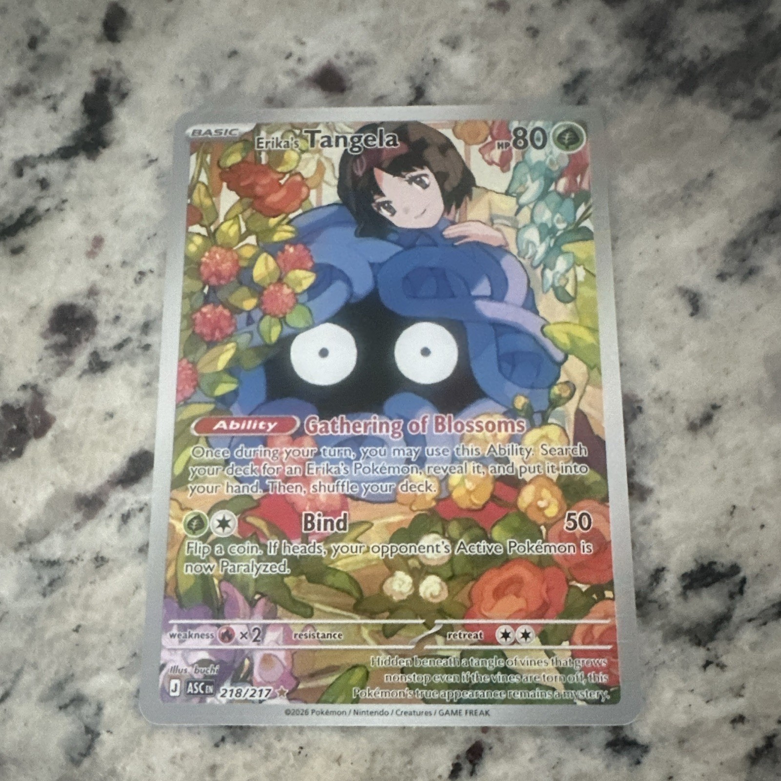 Erika\'s Tangela 218/217 Me: Ascended Heroes Holo