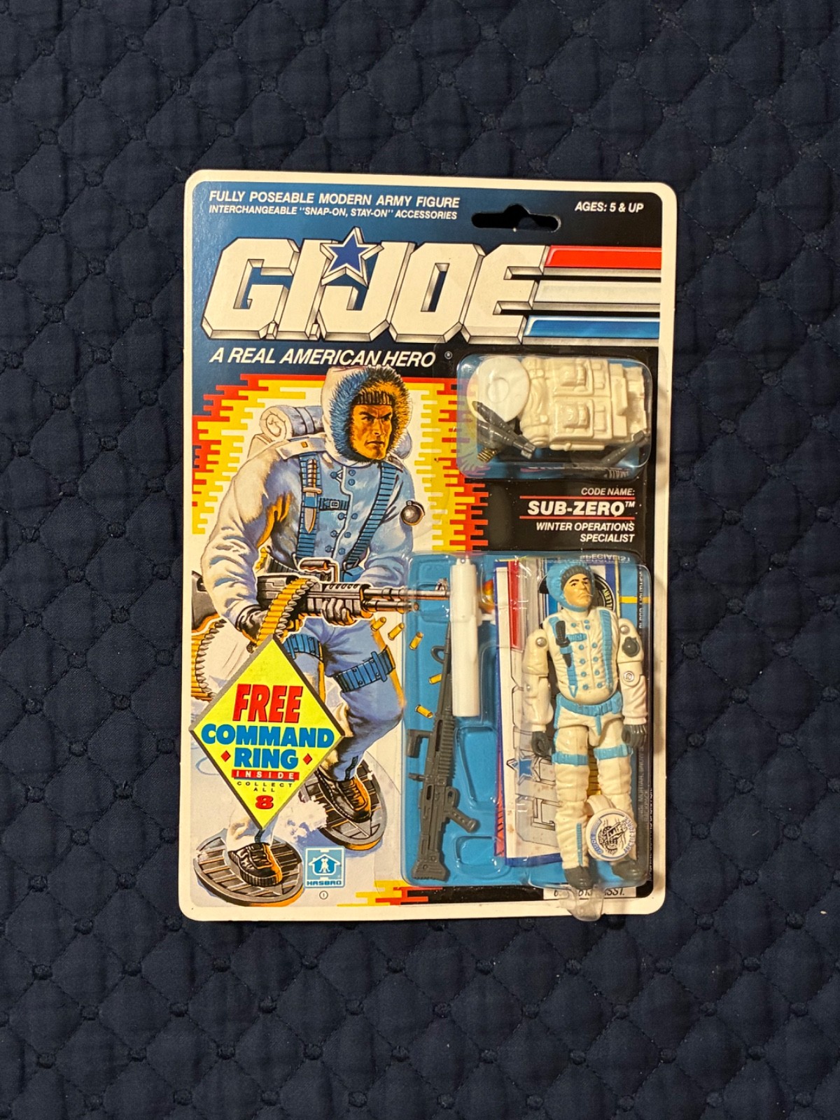 GI Joe lot sealed on card Subzero 1989 and Helicopter motorized pack 1987 GI Joe lot sealed on card Subzero 1989 and Helicopter motorized pack 1987