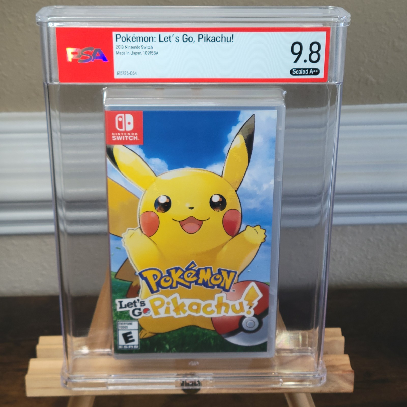Pokemon: Let's Go, Pikachu PSA 9.8 A++ 1st Print Nintendo Switch 109155A