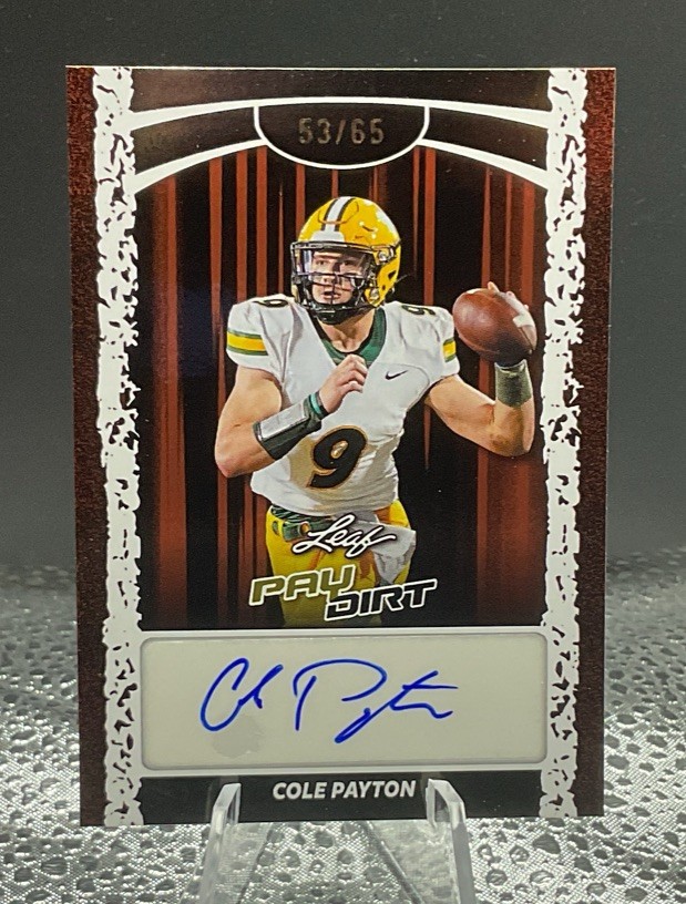 2026 Leaf Pay Dirt Cole Payton Auto # /65 Orange Philadelphia Eagles 2026 Leaf Pay Dirt Cole Payton Auto # /65 Orange Philadelphia Eagles