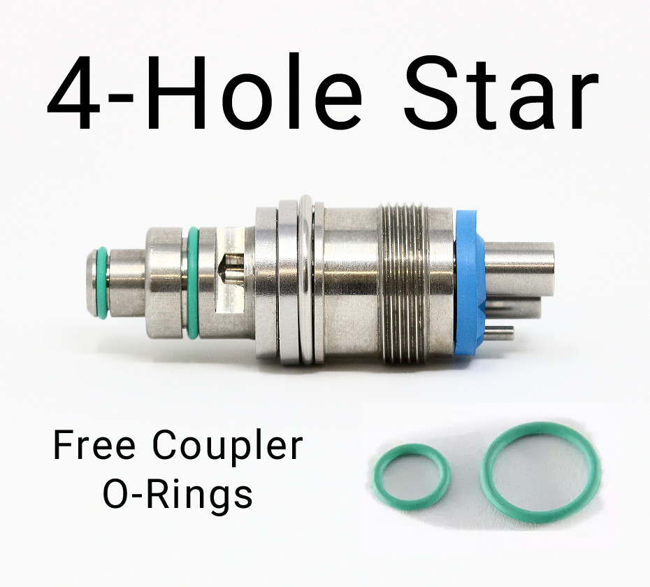 Star 430 4 Hole Non Fiber Optic Low/High Speed Dental Swivel Coupler USA Stock Star 430 4 Hole Non Fiber Optic Low/High Speed Dental Swivel Coupler USA Stock
