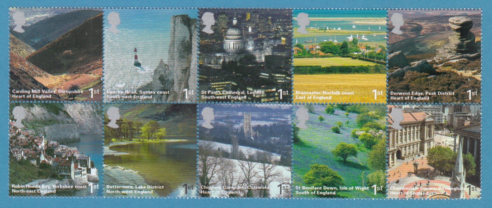 GB 2006 - A BRITISH JOURNEY ENGLAND  Set of 10 Stamps SG 2597 - SG 2606 MNH
