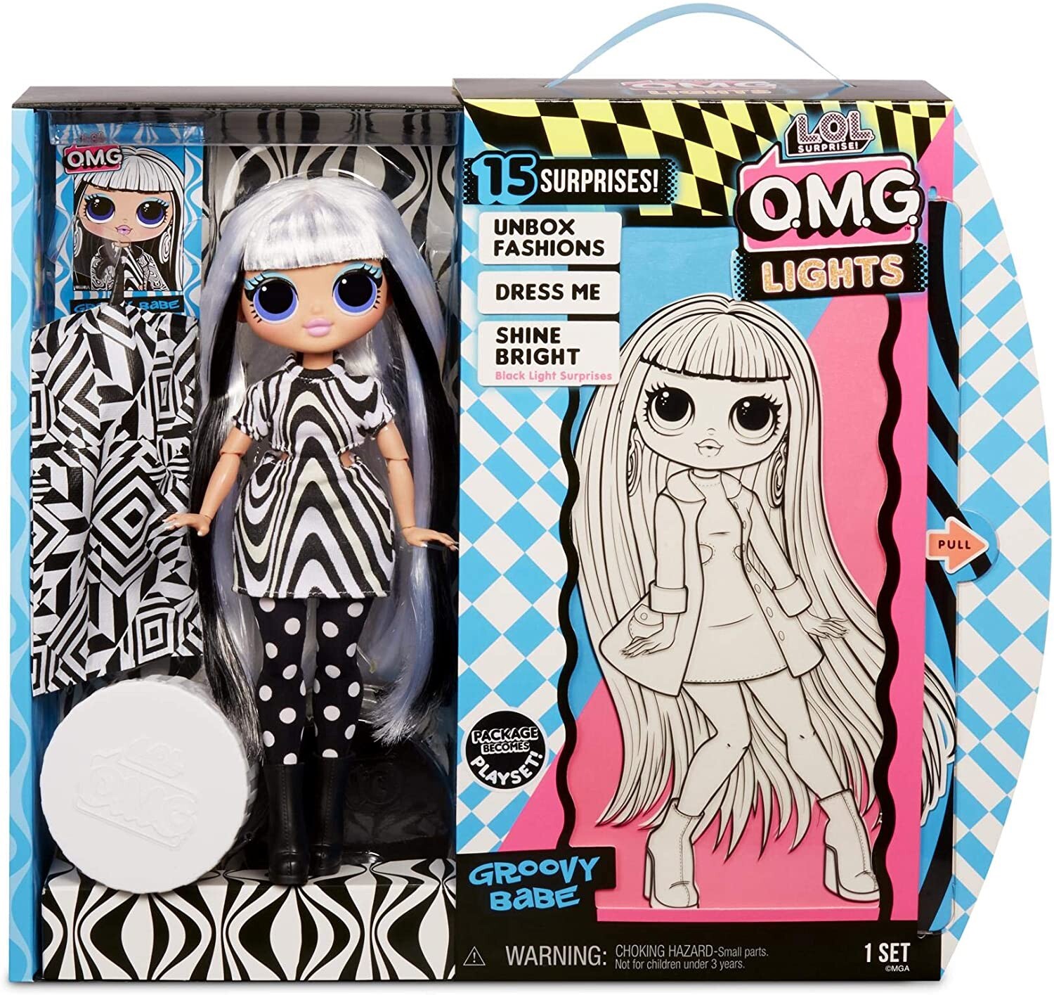 L.O.L. Surprise OMG Lights Groovy Babe Fashion Doll - 565154E7C L.O.L. Surprise OMG Lights Groovy Babe Fashion Doll - 565154E7C