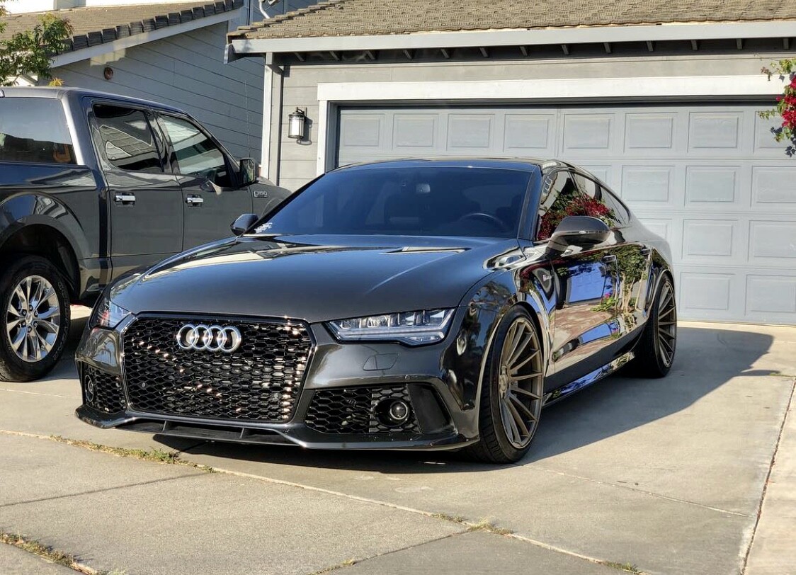 BKM RS7 Style Front Bumper set, fits Audi A7 S7 RS7  C7.5 2016+ Carbon Style