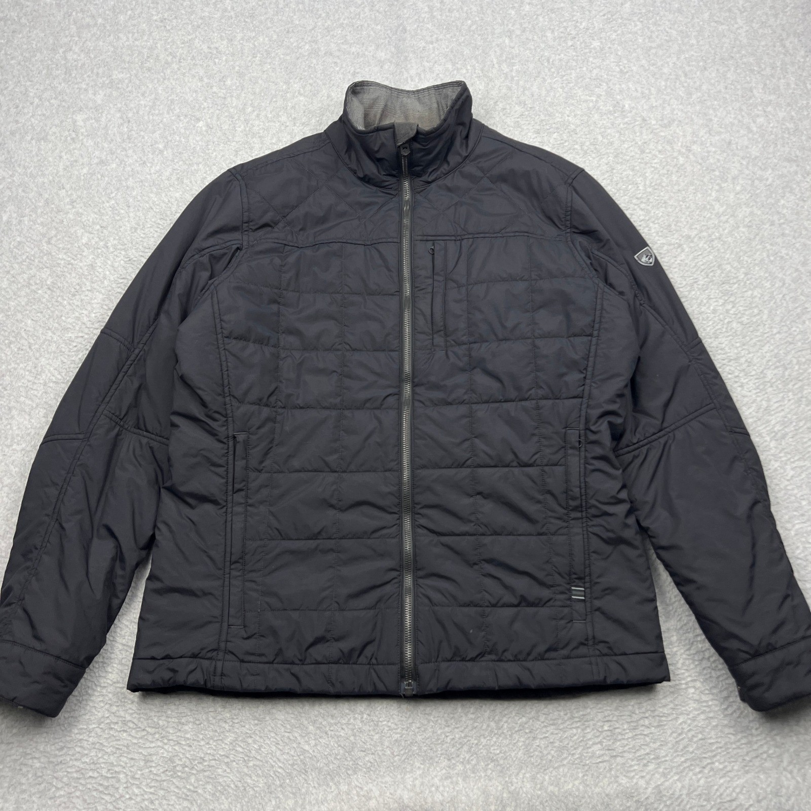 KÜHL Rebel Insulated Jacket Men\'s Medium Black Quilted Full Zip Outdoor Hiking