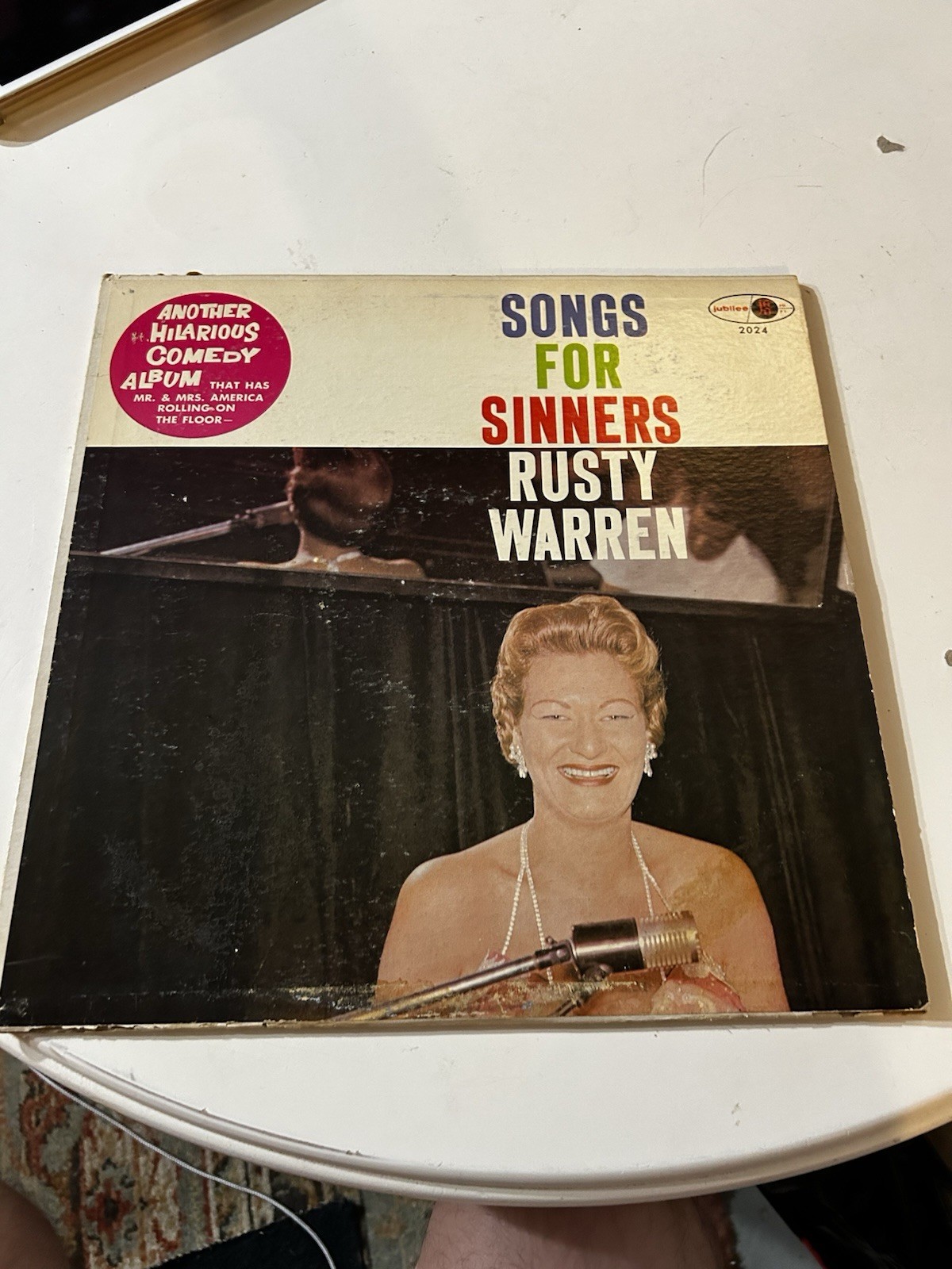 Rusty Warren - Songs For Sinners - 1959 - Jubilee JGM 2024 Vinyl Record