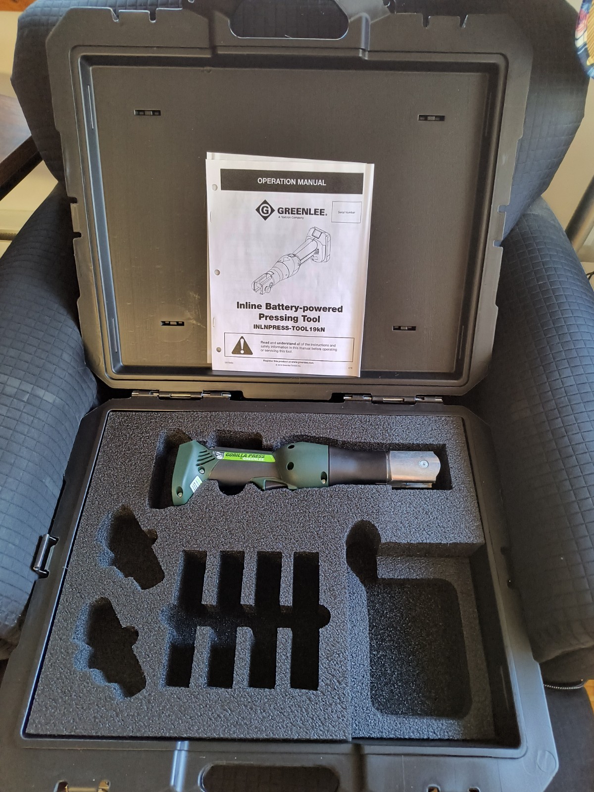 Greenlee Gator 18v cordless inline press tool Greenlee Gator 18v cordless inline press tool