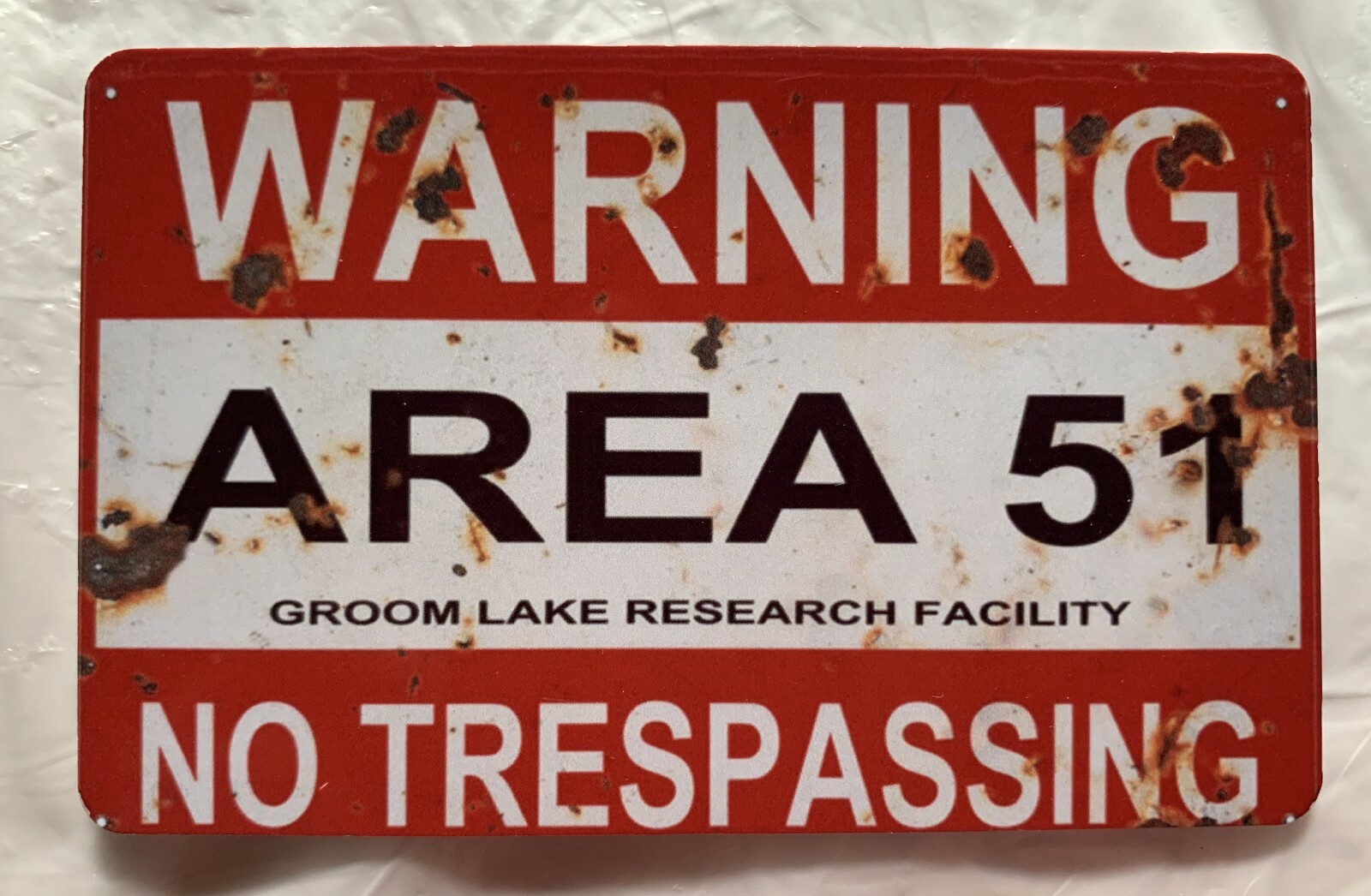 Warning Area 51 MAGNET Groom Lake Alien UFO Nevada No Trespassing Roswell fridge Warning Area 51 MAGNET Groom Lake Alien UFO Nevada No Trespassing Roswell fridge