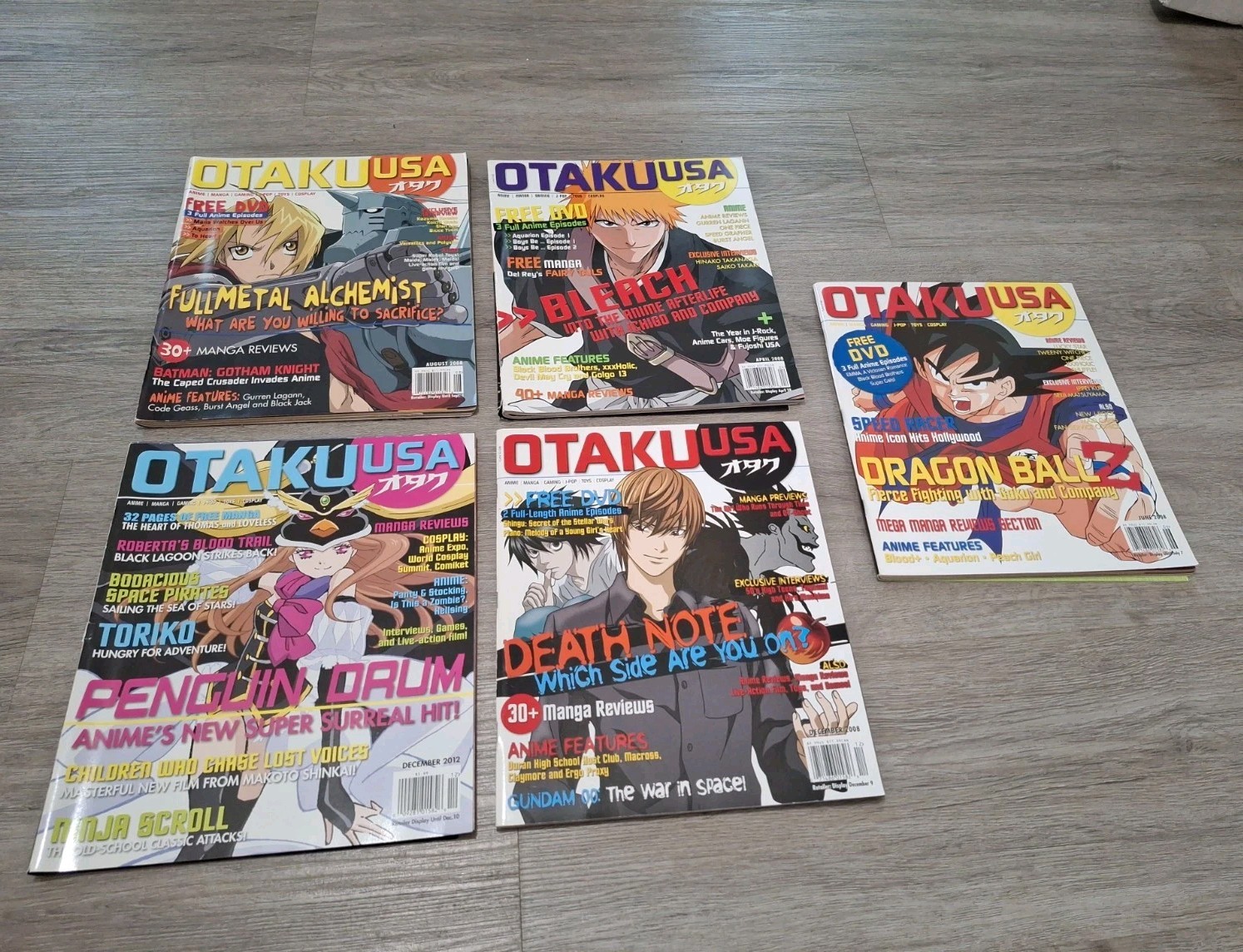 Otaku USA Anime Manga Gaming Magazine Full metal alchemist Dragon ball z Lot 5
