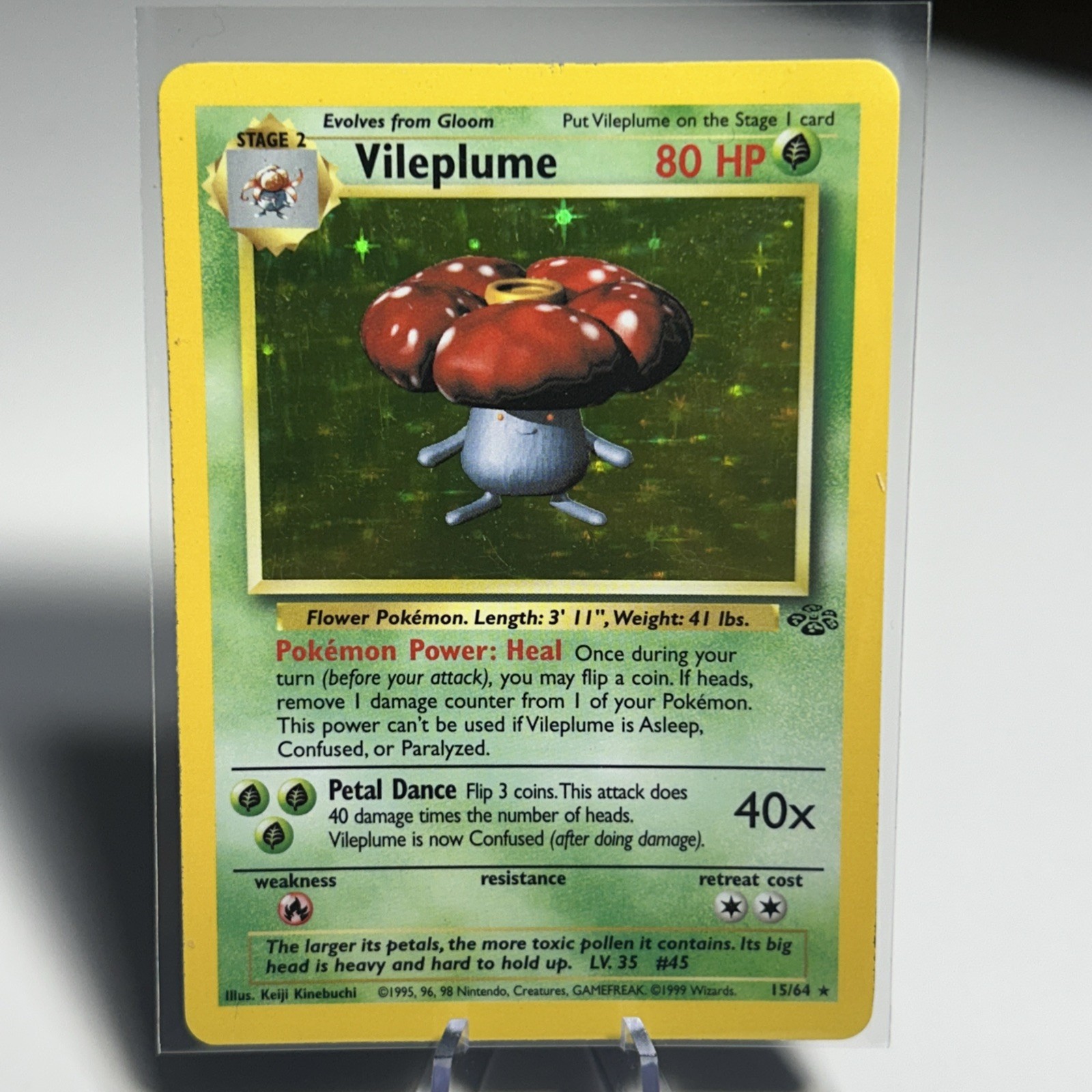 Pokémon TCG Vileplume Jungle 15/64 Holo Unlimited Holo Rare