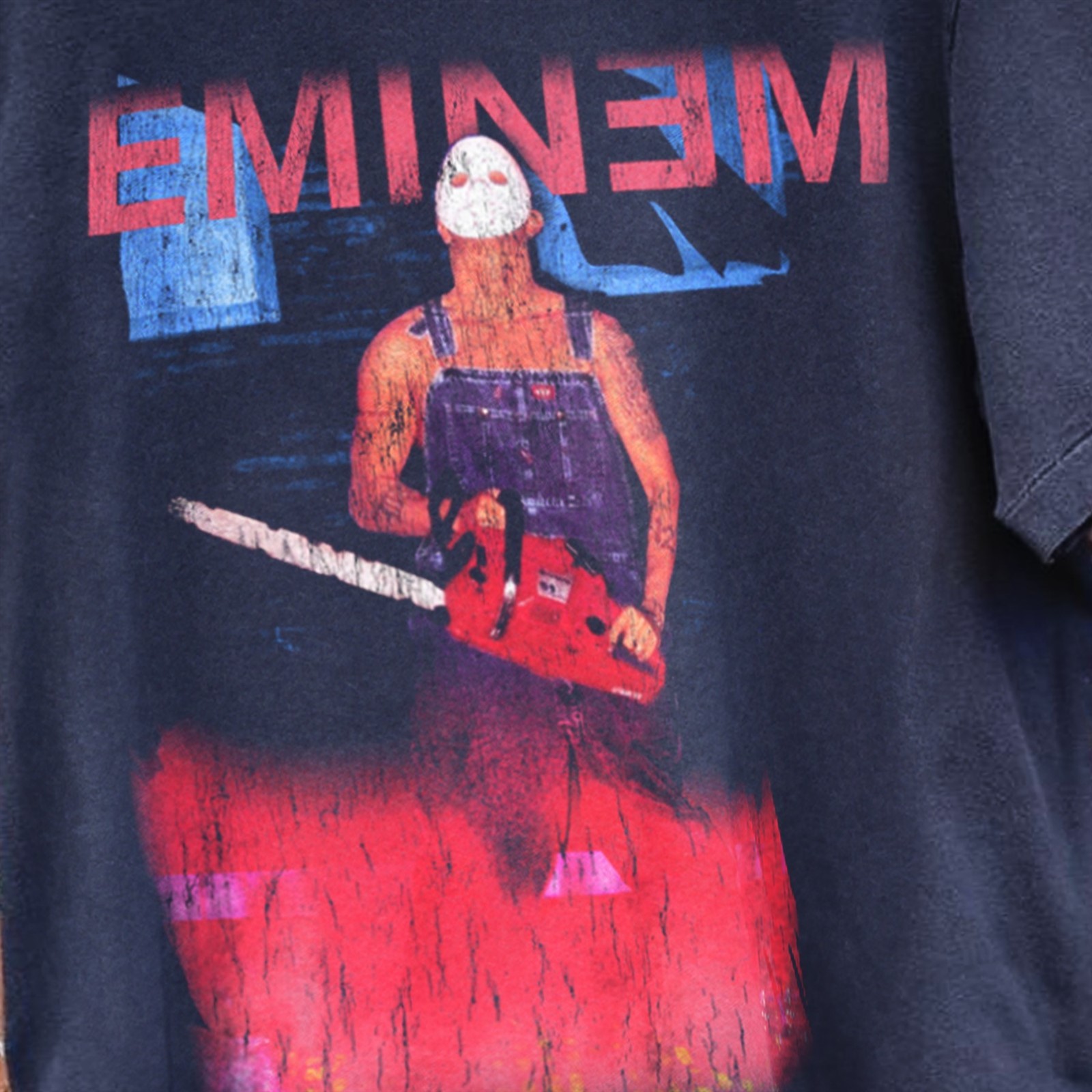 2001 Eminem European Tour Merch Aged T-Shirt Black XL