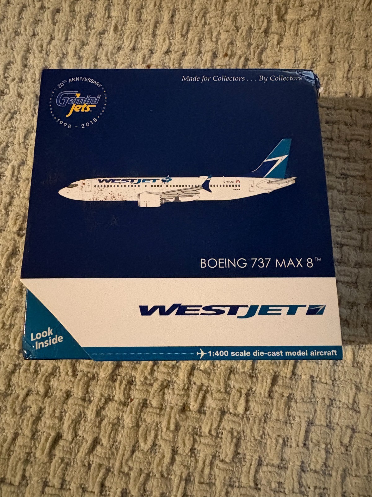 1/400 Gemini Jets Diecast Westjet Boeing 737 Max 8 