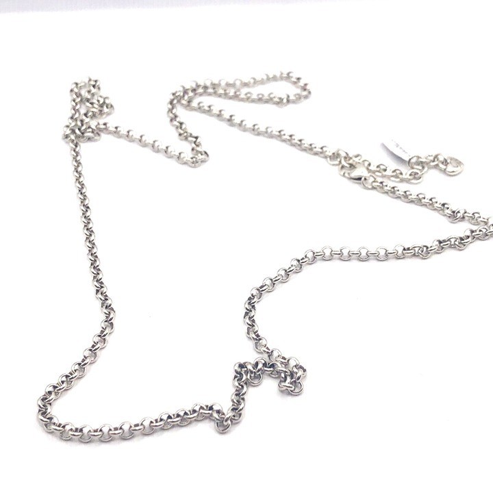 Brighton long silver necklace 32-34