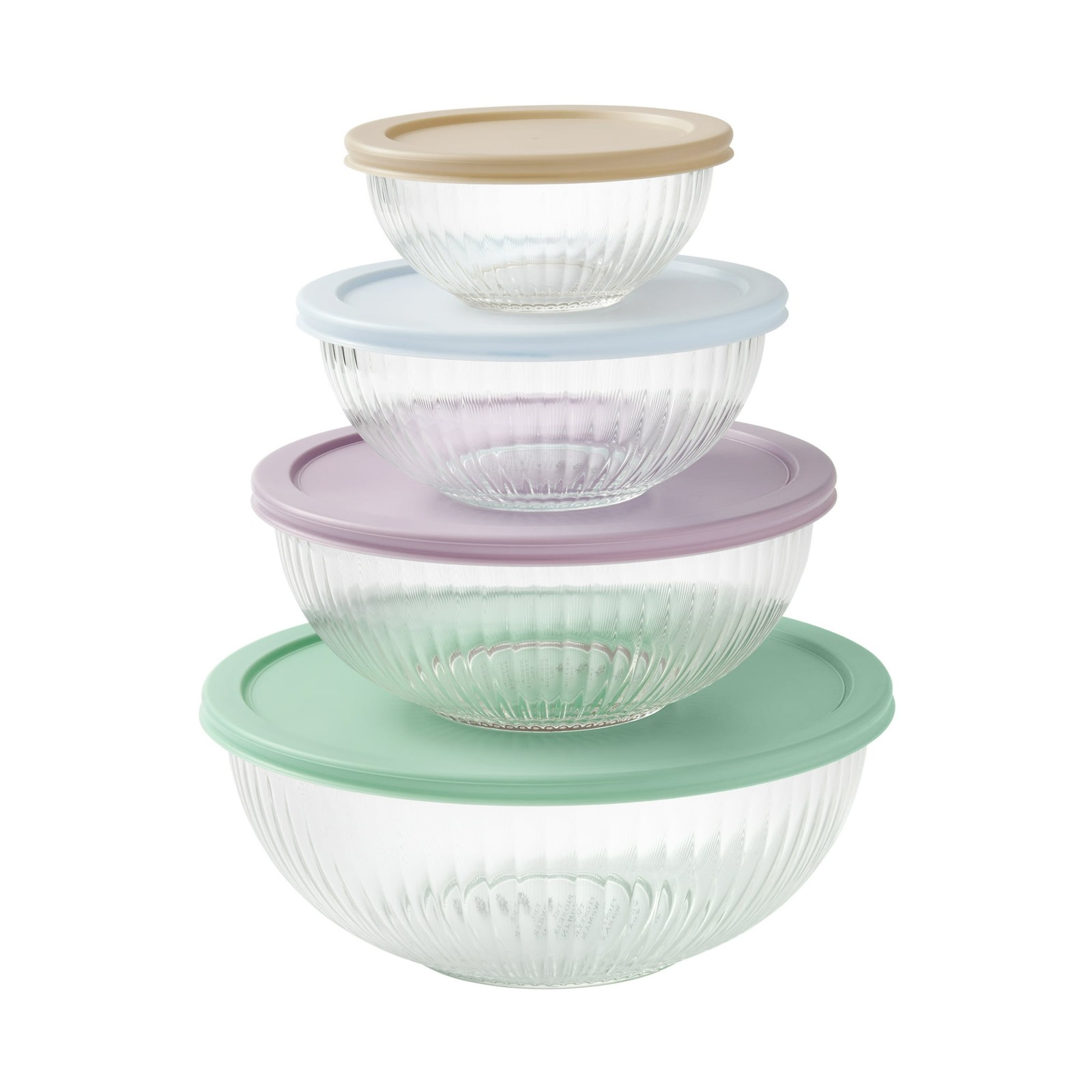 The Pioneer Woman 8-Piece Borosilicate Glass Mixing Bowl Set