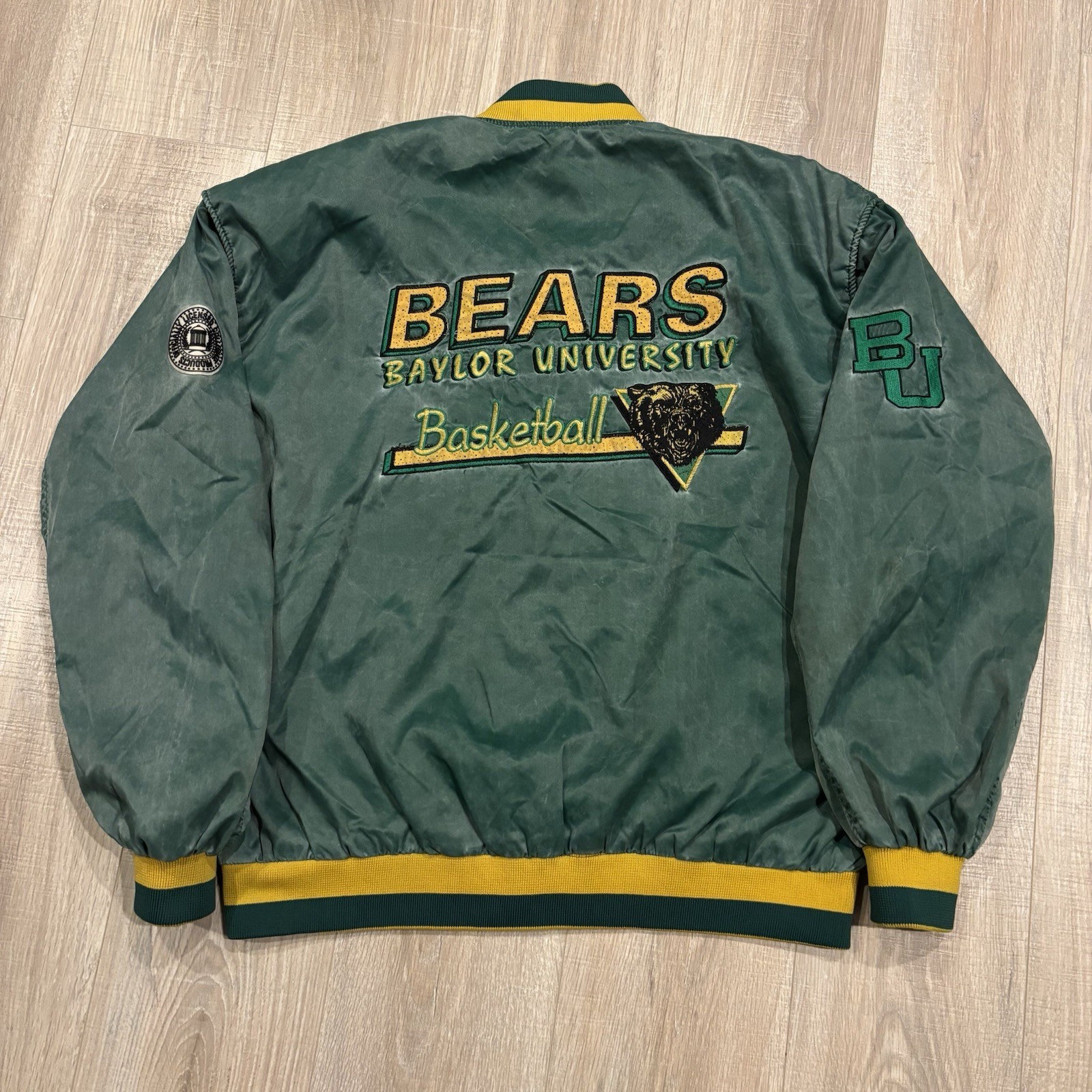 Vintage Campri Baylor Bears Bomber Jacket Mens XL 90s University Basketball Vintage Campri Baylor Bears Bomber Jacket Mens XL 90s University Basketball