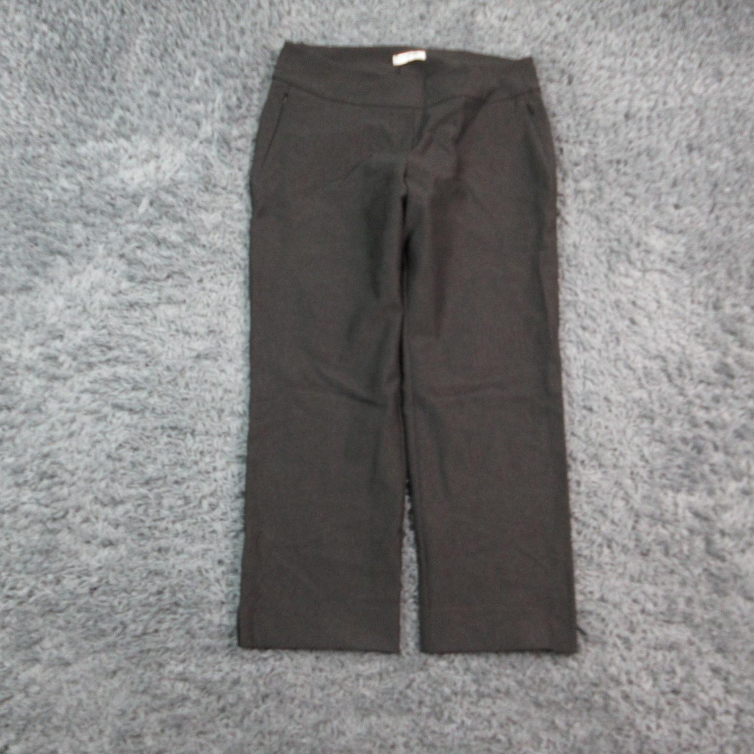 Petite Principle Pants Womens LP Black Ponte Slim Pull On Pockets 33x25* NWT