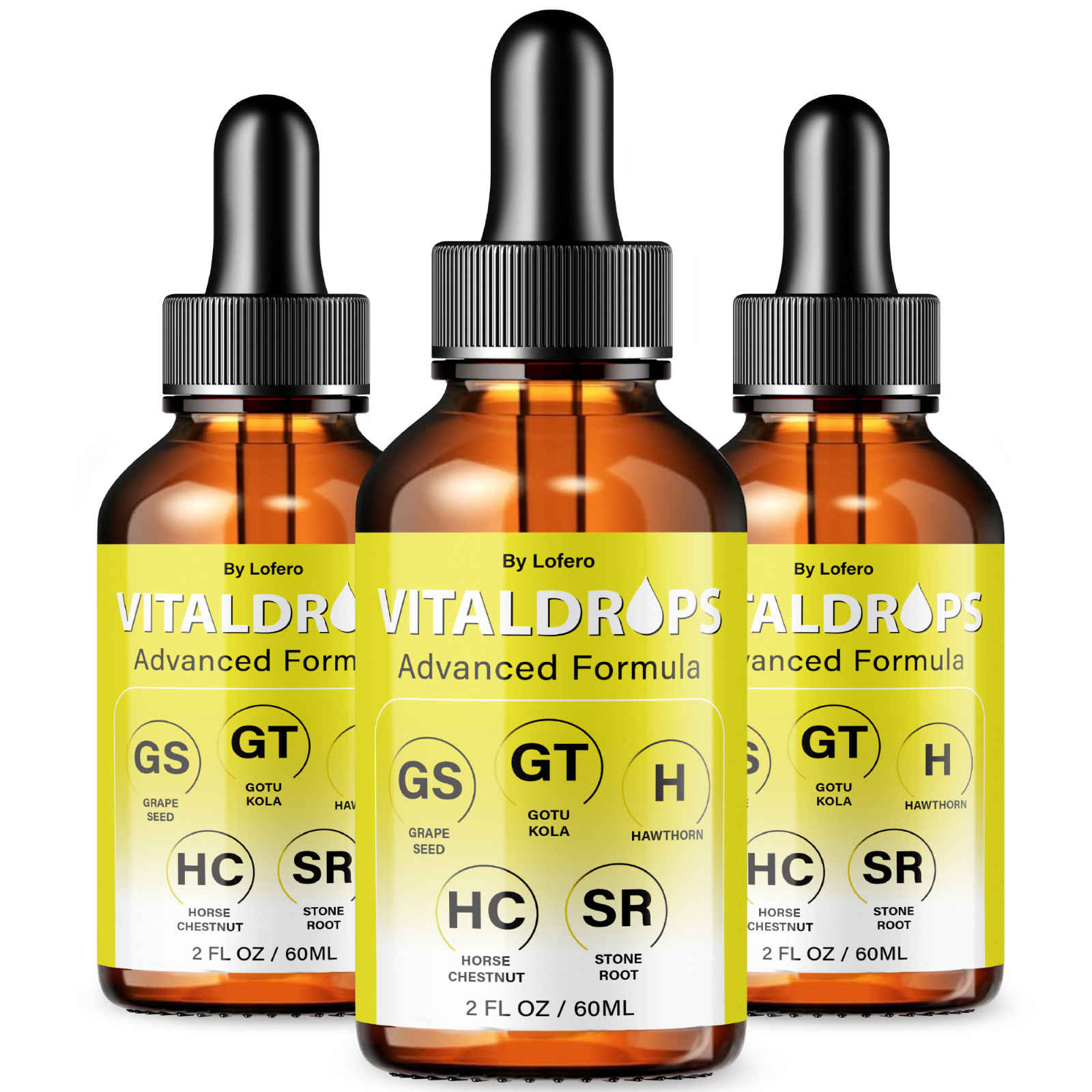 (3 Packs) VitalDrops, Vital Drops Formula for Metabolism & Weight Loss (6 oz)