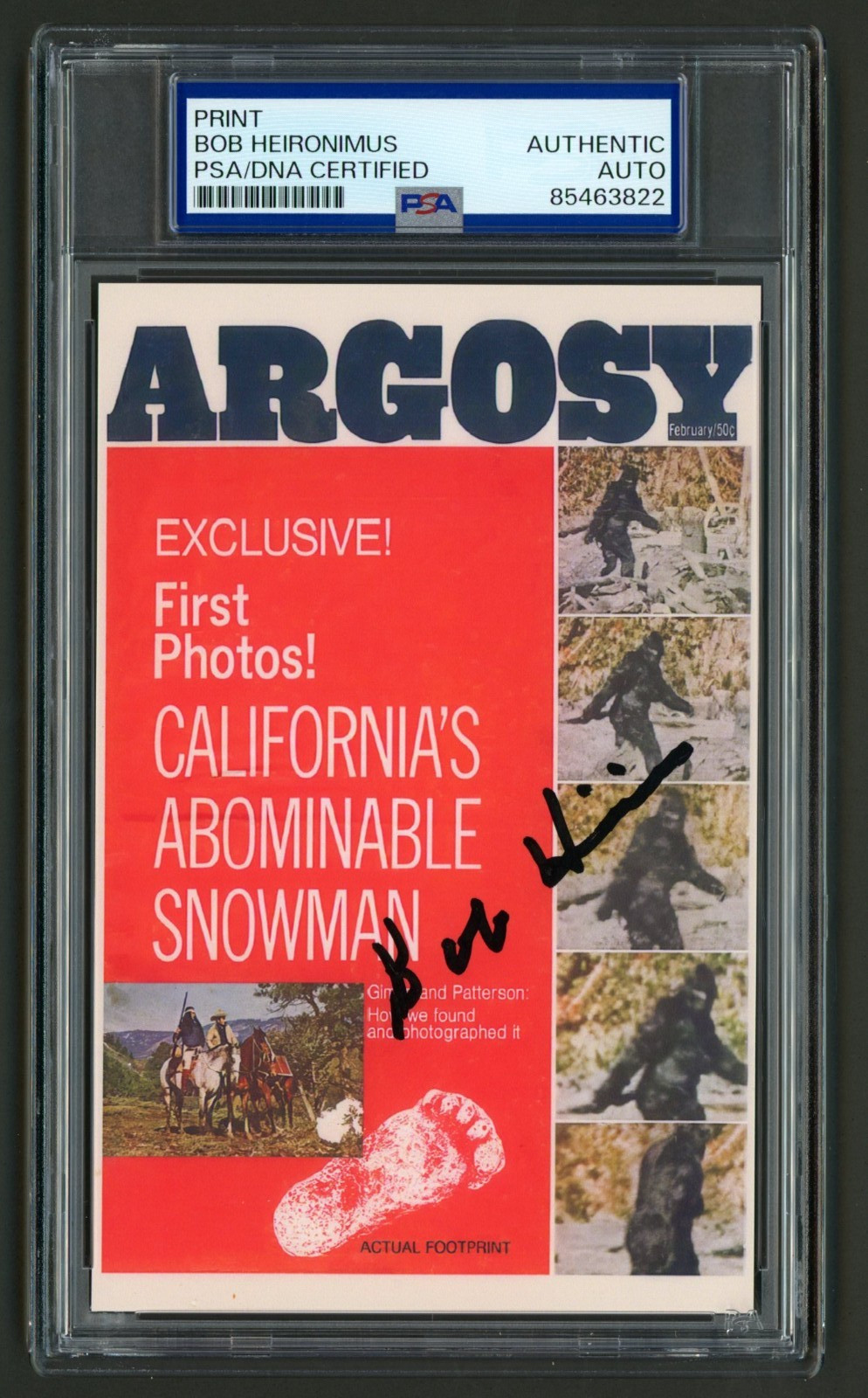 Bob Heironimus Signed Photo (PSA) Patterson-Gimlin Film Famous Bigfoot Hoax Bob Heironimus Signed Photo (PSA) Patterson-Gimlin Film Famous Bigfoot Hoax