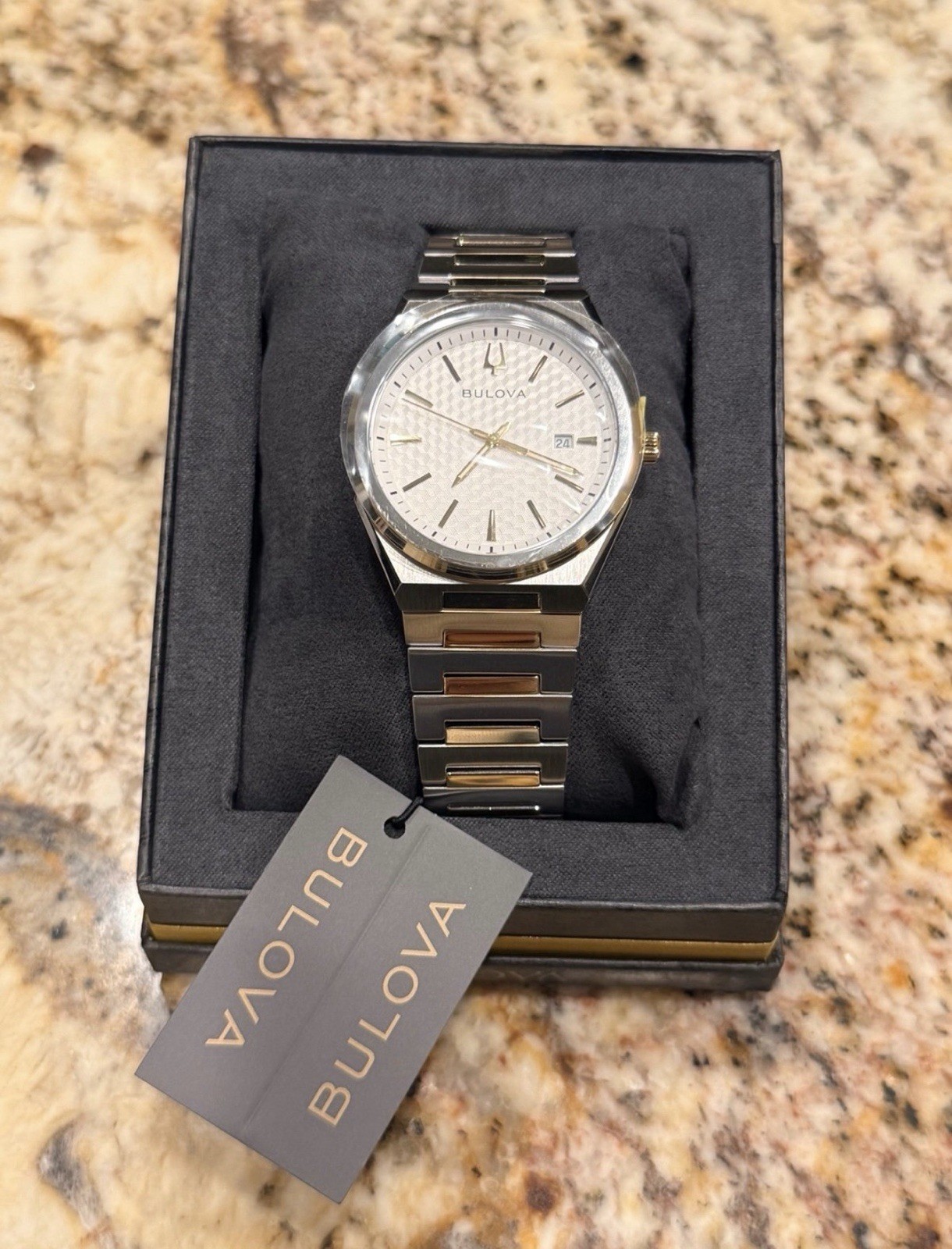 Bulova Classic Two Tone Stainless Steel Quartz Mens Watch 39mm