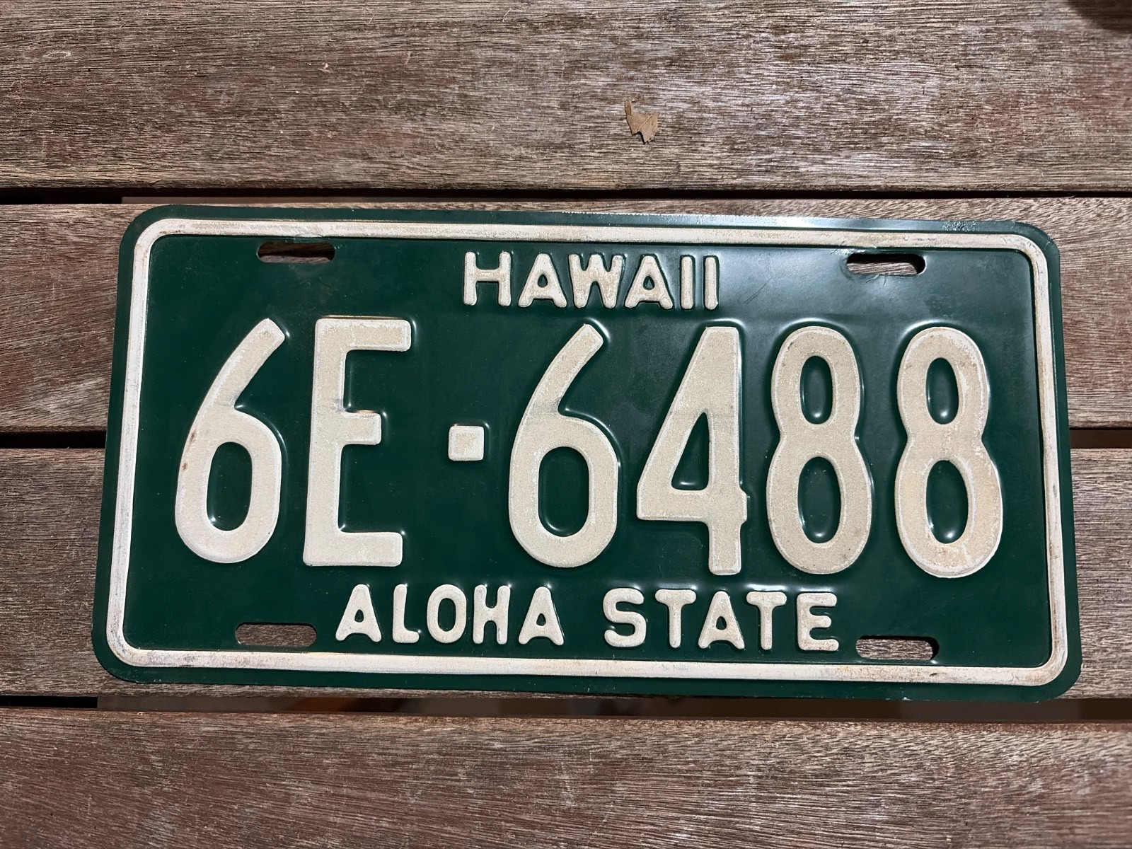 1961-68 HAWAII LICENSE PLATE 6E 6488