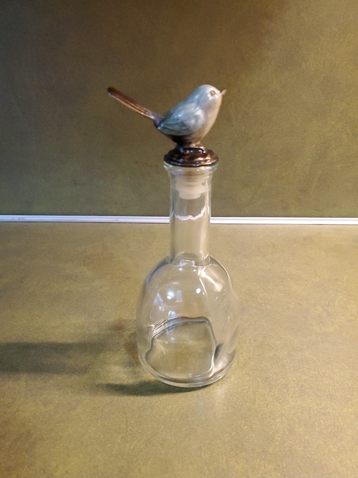 VTG Anthropologie Bird Collection Glass Bottle HTF VTG Anthropologie Bird Collection Glass Bottle HTF