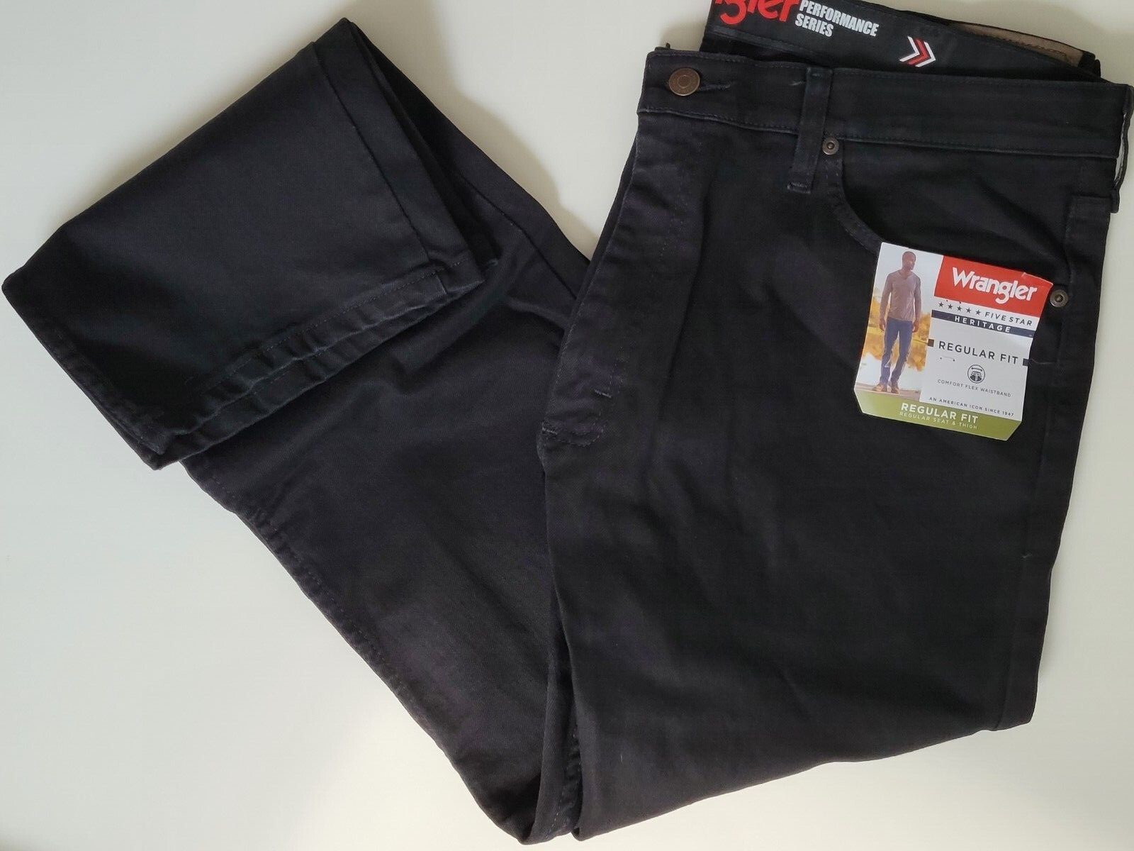 New Wrangler Performance Series Regular Fit Comfort Flex Waistband Jean Mens
