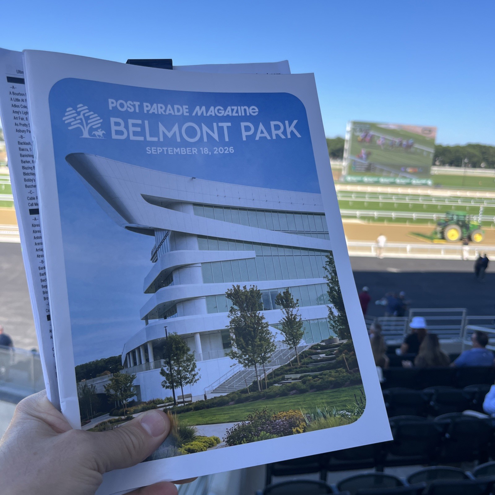 Unused Belmont Park Racing Program from September 18, 2026 Grand Opening