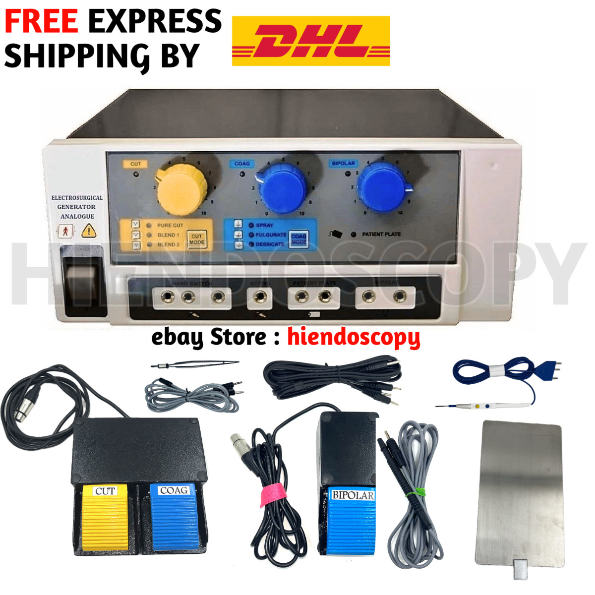 Bipolar Electrocautery Machine and Electrosurgical Generator Unit 400W Analogue