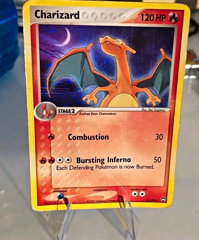 VTG Pokemon TCG Power Keepers - Charizard 6/108  EN Holo Rare Stage 2 RARE++