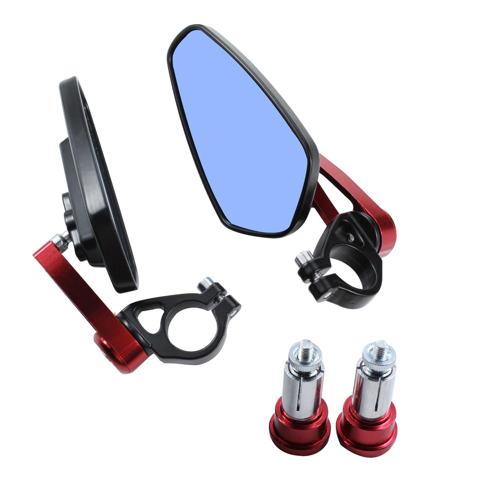 Universal Motorcycle CNC Bar End Mirrors Side Folding 22MM 7/8