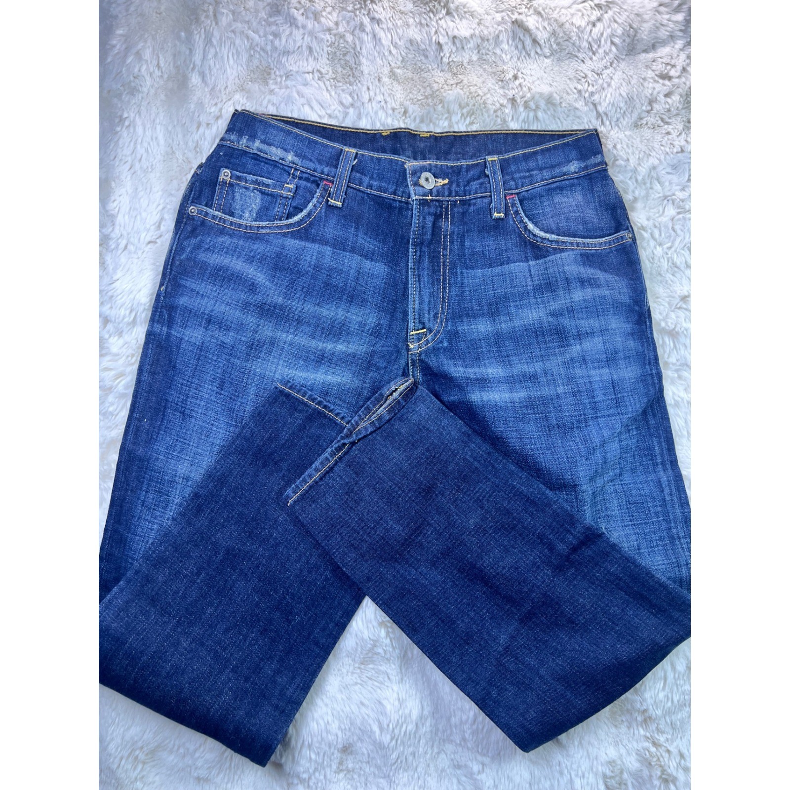 Vtg Lucky Brand Crop Jeans Womens Sz 2 26 Dark Wash Distressed Made In USA A39 Vtg Lucky Brand Crop Jeans Womens Sz 2 26 Dark Wash Distressed Made In USA A39