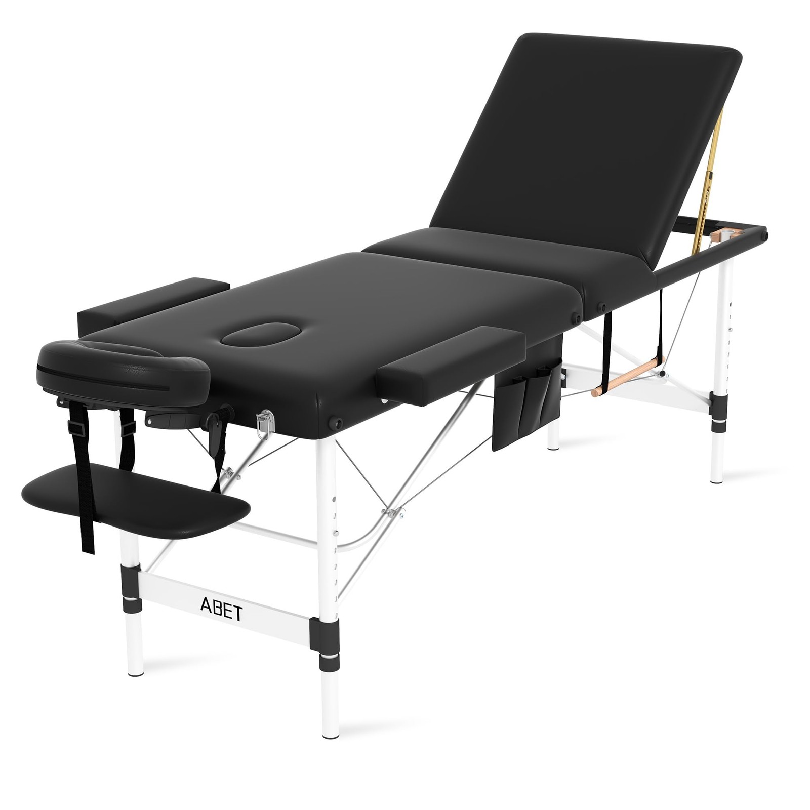 ABET Portable 3-Fold Massage Table, Height Adjustable & Compact