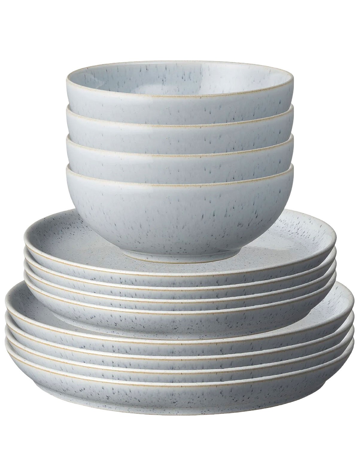 Denby Studio Pebble 12-Pc. Dinnerware Set - Service for 4 Medium Blue - NIB