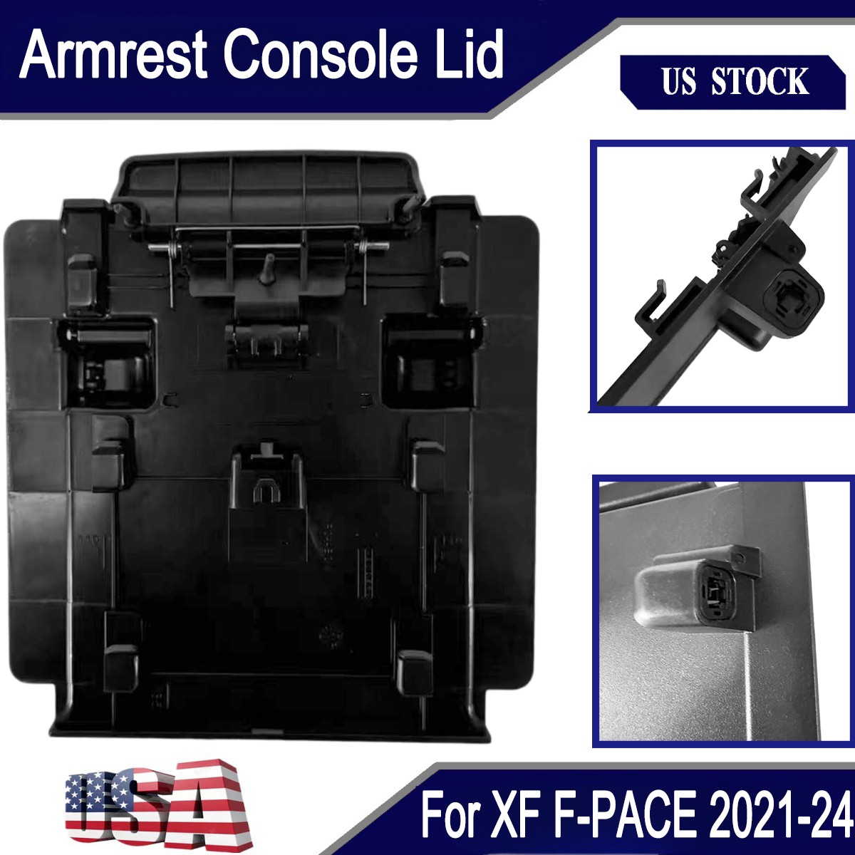Front Armrest Console Lid Repair Cover Fit For Jaguar F-PACE XF 2021-2024 US