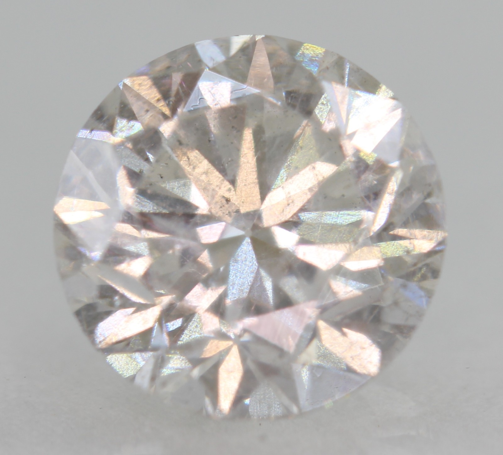 Certified 1.51 Carat F VS2 Round Brilliant Natural Enhanced MINED Diamond 7.04mm