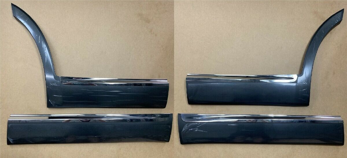 FRONT + REAR Door Lower Molding With Chrome (4 Pcs) ⭐OEM⭐ Kia Sorento 2016-2020
