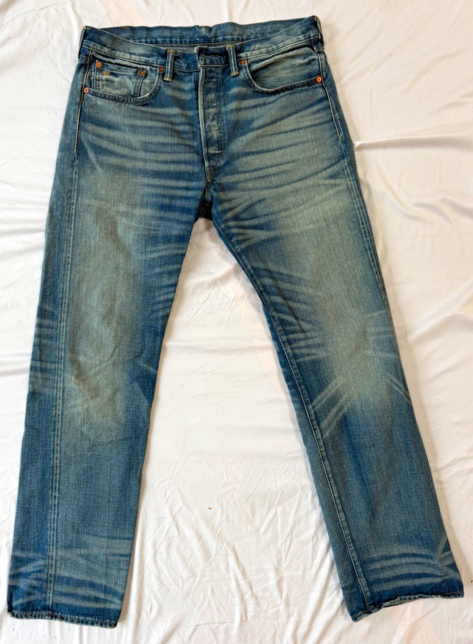 RRL Double RL Straight Fit Japan Woven Selvedge Jeans 36x34 Made USA 78295095600